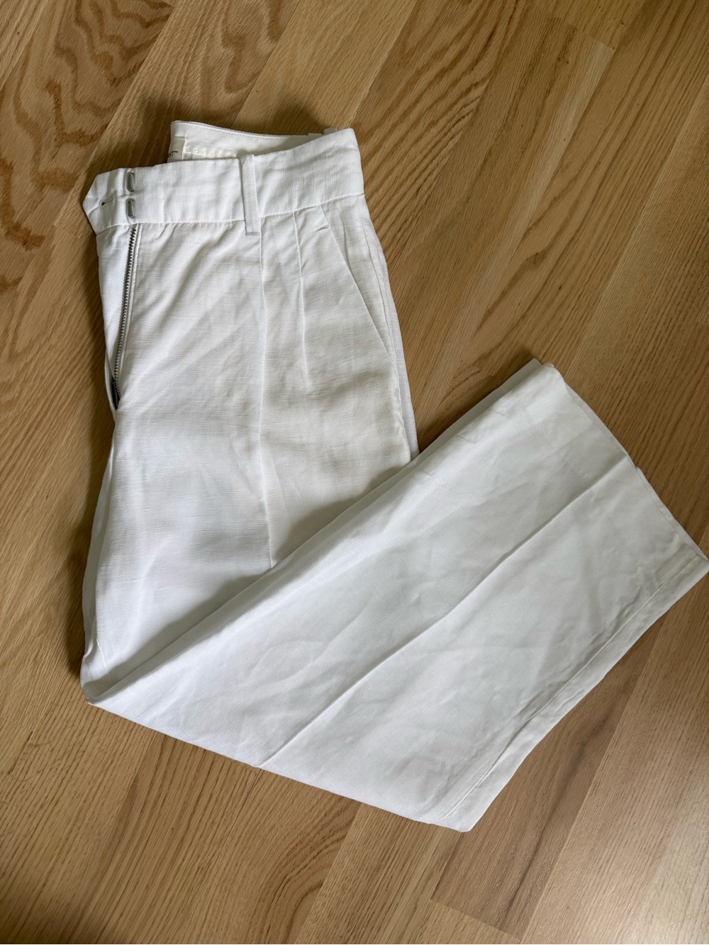 Aritzia Wilfred The Effortless Pant Cropped - White - Size 0 - Picture 3 of 5